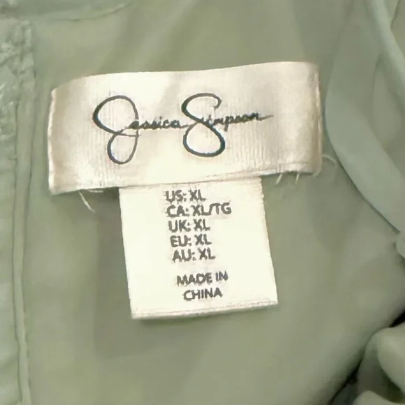 Jessica Simpson Corset Dress, Light Sage Green Textured, Lined,spaghetti strap - Picture 10 of 11